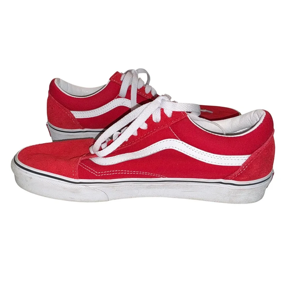 Vans Style 500714 off the wall Old Skool red suede sneaker men 9/women 10.5 NWOT
